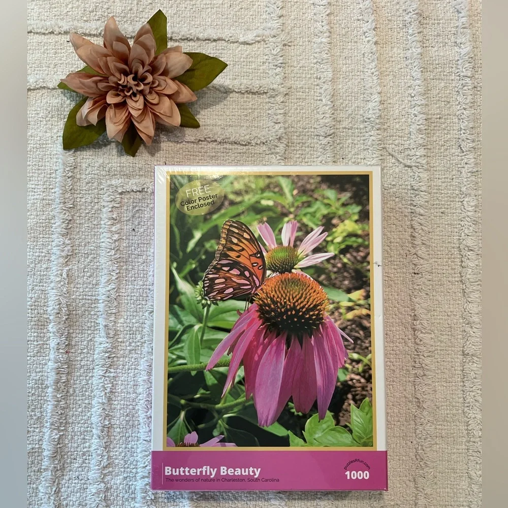 1000 Pieces Butterfly Puzzle with Poster